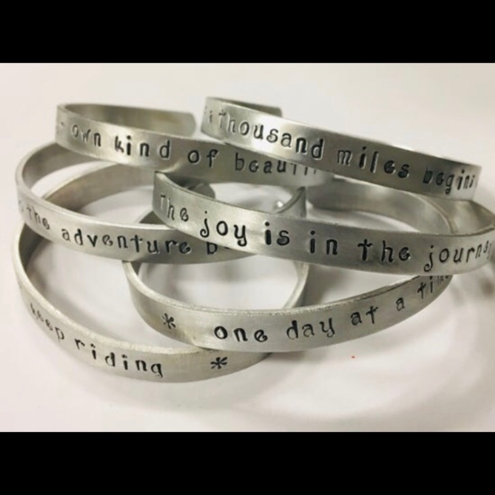 Customized Quote Cuff Handstamped Bracelet